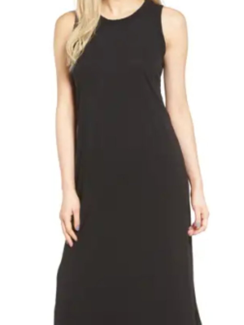 Current/Elliott The Perfect Muscle Tee Dress in Black Beauty